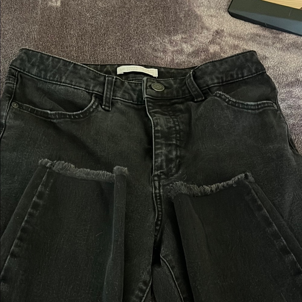 Lauren Conrad Black Ankle Cropped Jeans